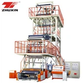 Three Layer Bubble Cooling Mesin Film Rotary Haul-off IBC